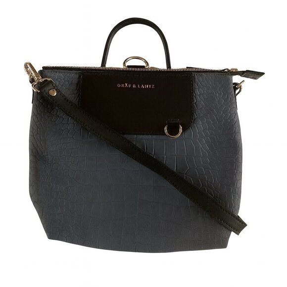 Graf Lantz Bedford Leather Croc Embossed 3 Way Crossbody Bag Backpack NWOT - Picture 11 of 12